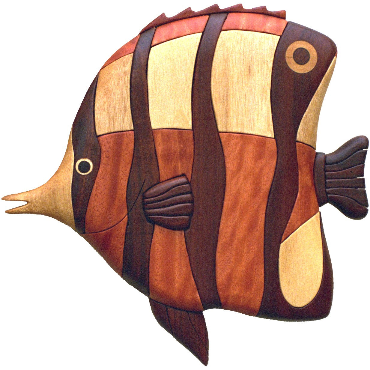 Single Angel Fish scrollsaw woodworking intarsia pattern